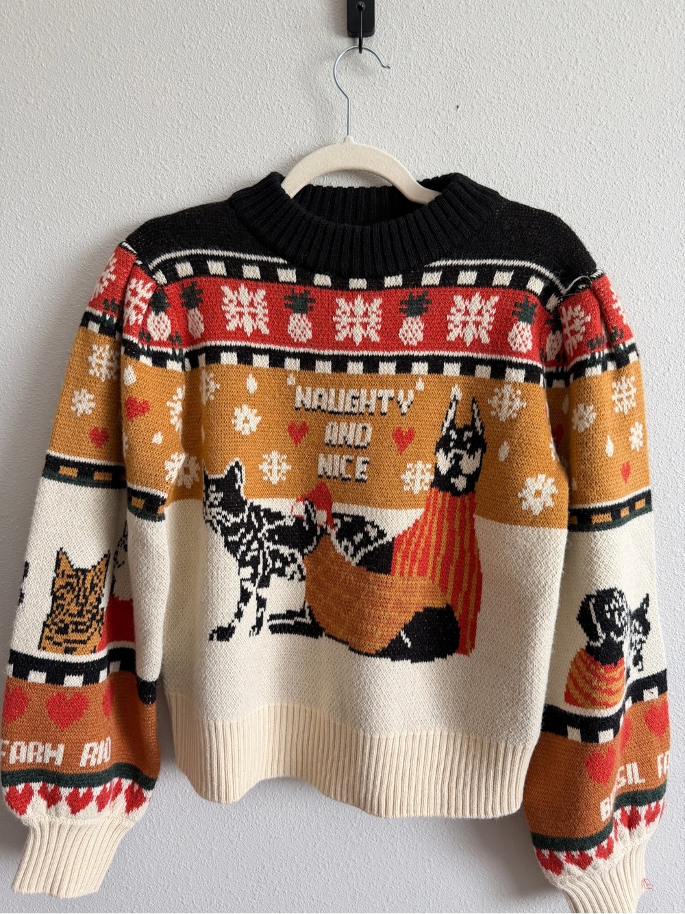 NWT FARM Rio Naughty and Nice Fair Isle Sweater Small - Picture 8 of 11